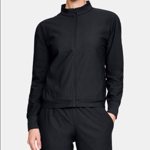 NWT under armour black balance track jacket size m